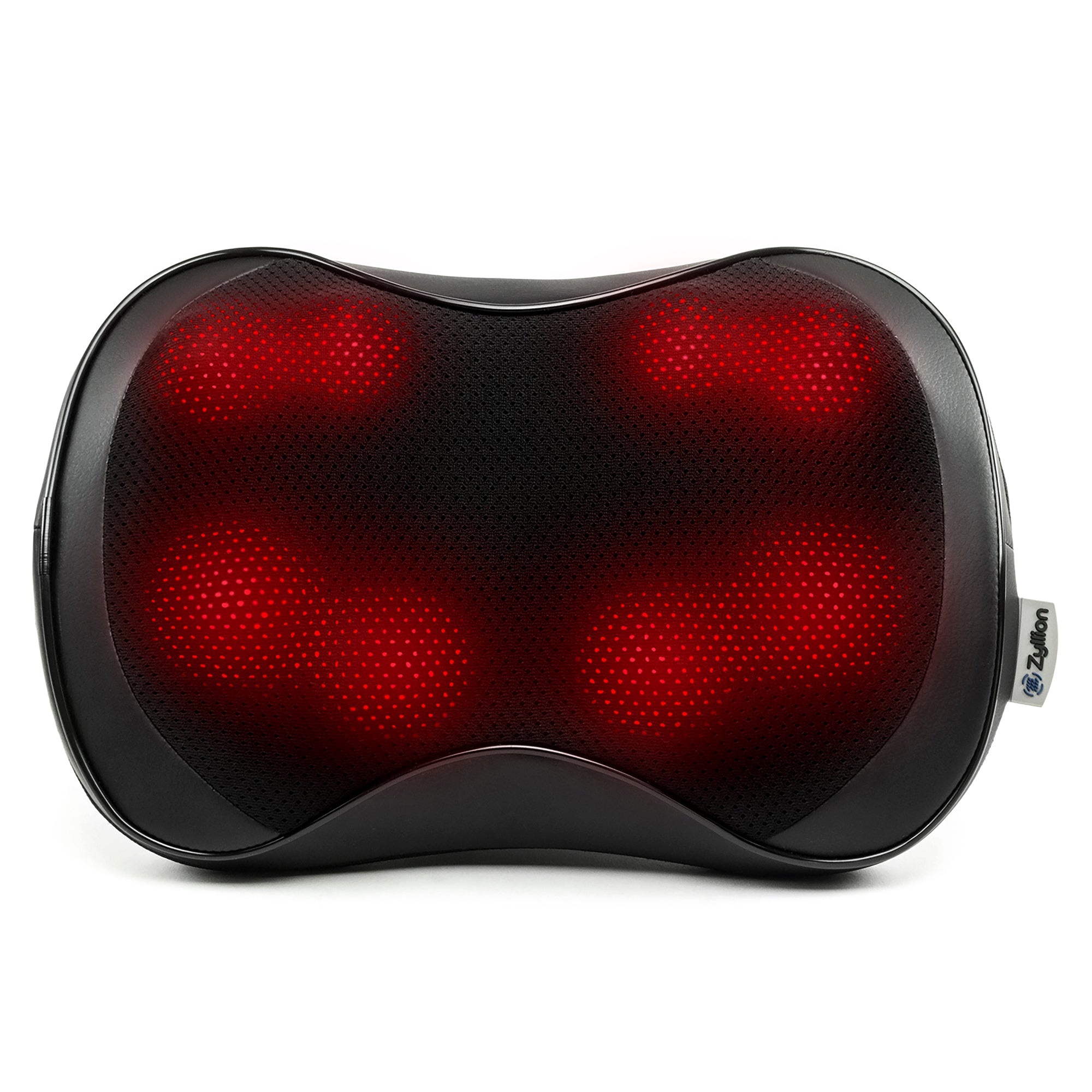 Zyllion Shiatsu Back and Neck Massager - 3D Deep Tissue Kneading Massage  Pillow with Heat for Muscle Pain Relief: Shoulders, Calf, Foot, Legs, Arms  - Black (ZMA-13-BK) 