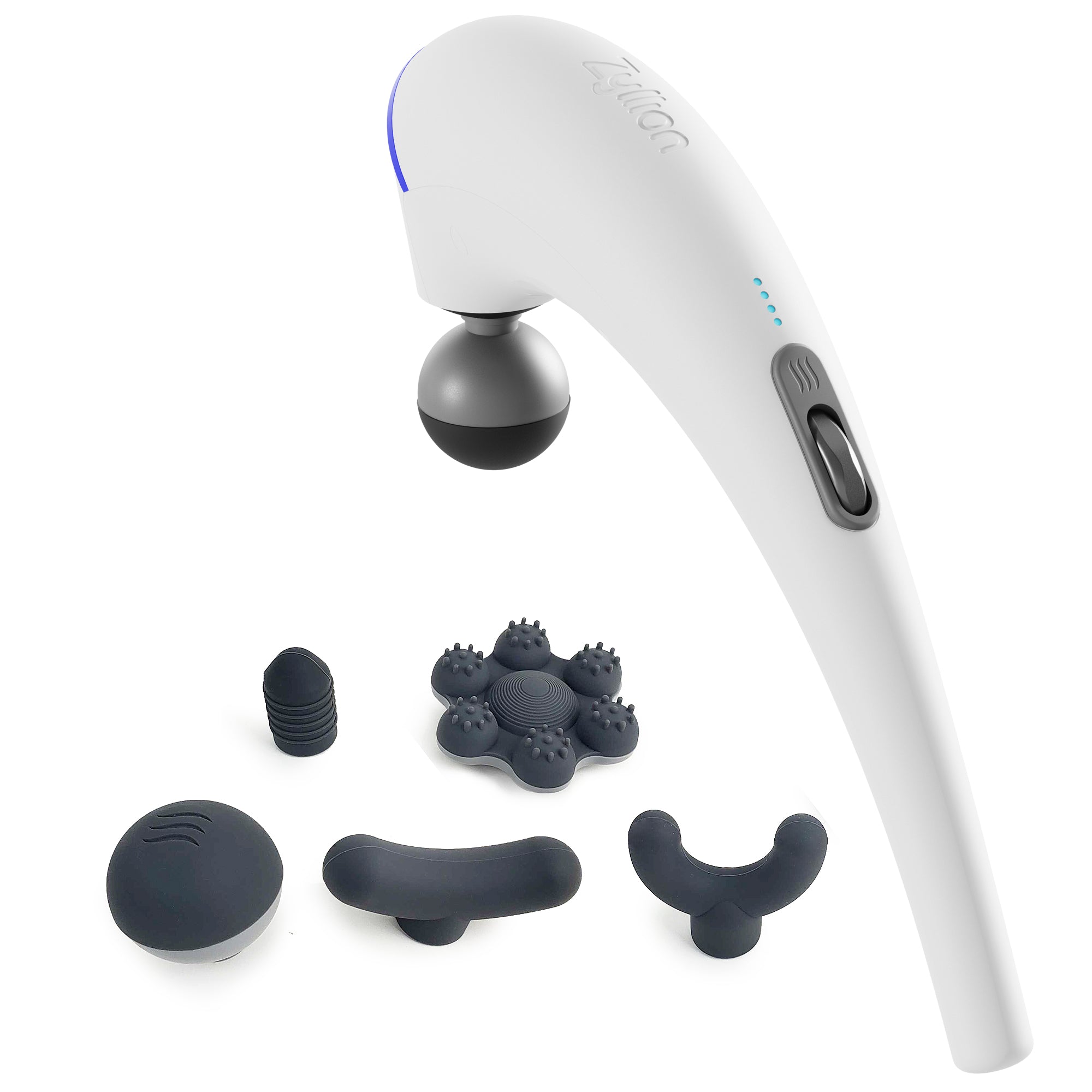Zyllion Zma-27 Cordless Rechargeable Handheld Massager With Heat - White :  Target