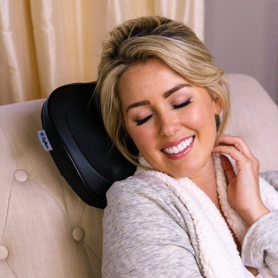 Zyllion Shiatsu Back and Neck Massager Pillow with Heat and 8 Nodes (Z