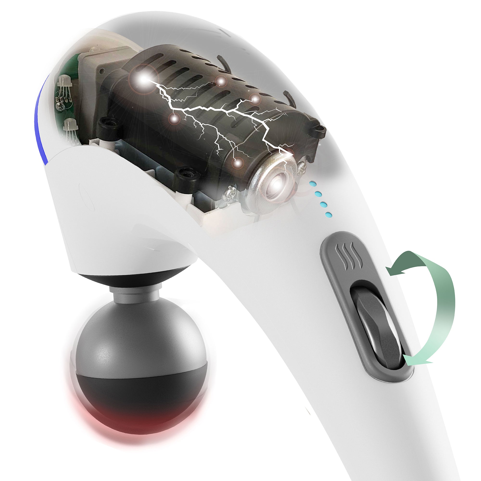 Zyllion Rechargeable Handheld Percussion Back Massager with Heat (ZMA-27) Zyllion Rechargeable Handheld Percussion Back Massager with Heat (ZMA-27)